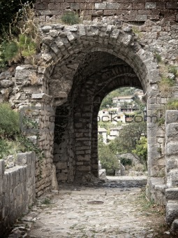 Arch pathway in old town