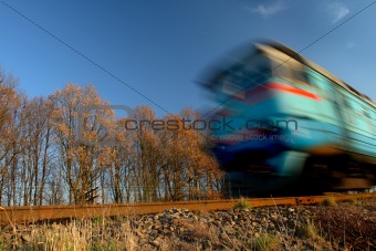 train in motion