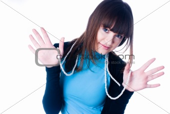 Girl with beads