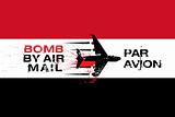 Yemen flag and Bomb by air mail