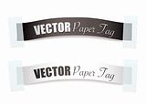 paper ribbon silver tag