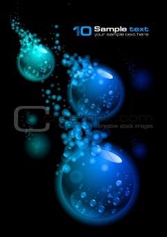 Vector abstract design. Bubbles
