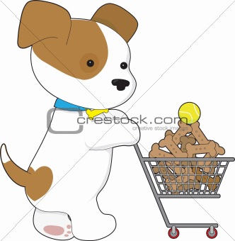 Cute Puppy Shopping