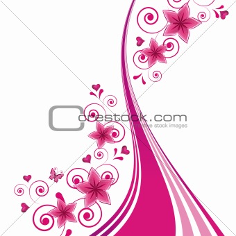 Abstract flowers background with place for your text 