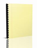 notebook with yellow leaves