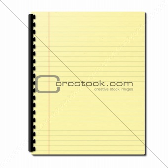 notebook with yellow leaves