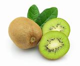 Kiwi with leaves