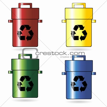 Recycling trash cans
