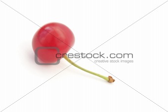 Ripe cherry isolated on white