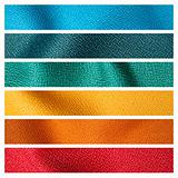 six color fabric texture sample