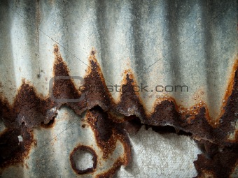 Old Zinc rust oxides