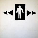Man toilet sign