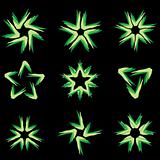 Set of different stars icons