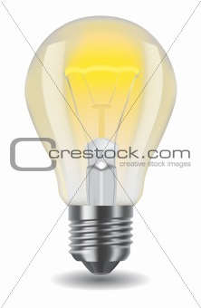 shiny classic light bulb