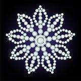 Snowflake made from diamonds. 