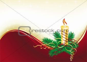 christmas background with bells and tree