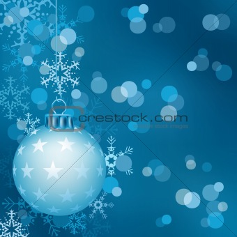 Blue Christmas Ball Background