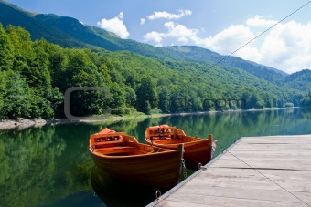 Boats in Biogradske jezero