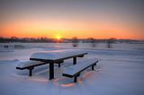 Beautiful winter sunset