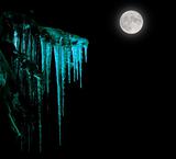 Icicles and the moon