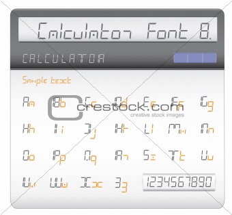 calculator font