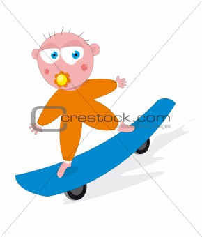 the kid on skateboard