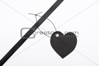 Black gift tag "Heart"