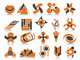 set of abstract design elements