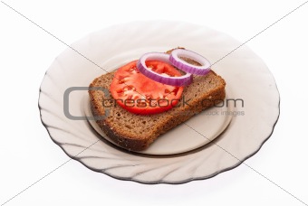 Bread with tomato