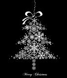 Christmas Tree with stars. Vector