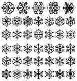 Different Snowflakes Vector Patterns