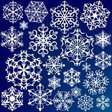 Set Of Snowflakes. Vector