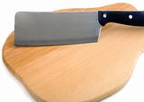 Cutting board and cleaver