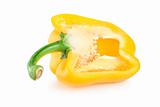 Cutting the yellow pepper