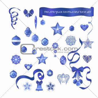 Blue decorative set