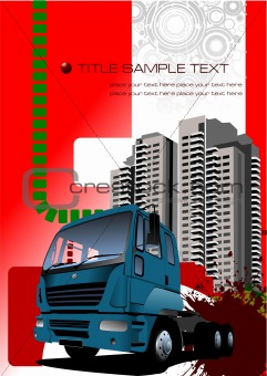 Grunge style cover for brochure urban images. Vector illustratio