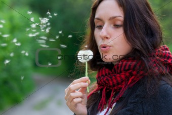 Girl with dandelion
