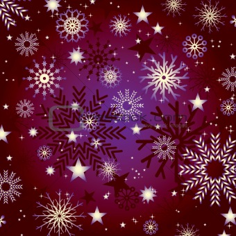 Snowflakes And Stars Background