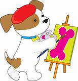 Cute Puppy Artist