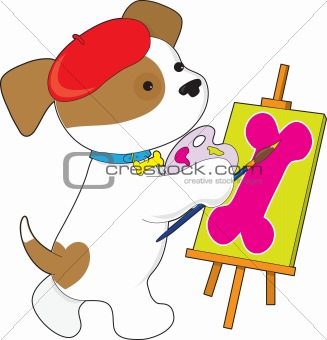 Cute Puppy Artist