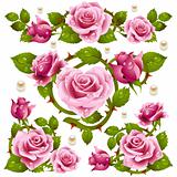 Pink Rose design elements