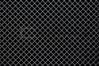 Metal lattice on a black background