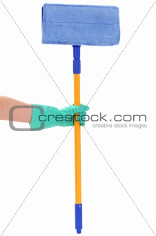 mop in hand