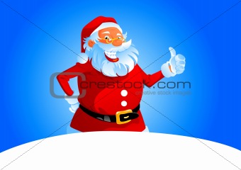 Santa show thumb up