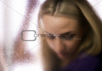 Girl behind the glass    