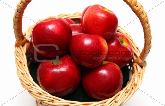 basket with red apples