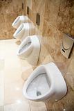 urinals in restroom