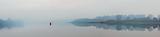 river in fog - panorama
