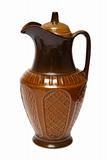 old brown ceramic jug