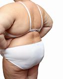 overweight woman body in underwear
